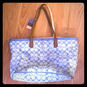 Authentic Coach Signature Canvas Tote Bag